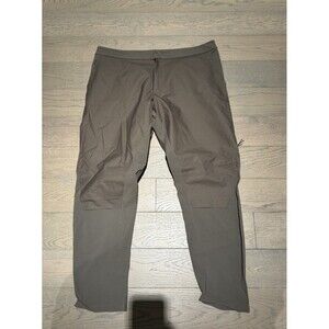 Lululemon Lab Ashta Utility Pants Men 38 Tan Pull On Breathable Hiking M5783S